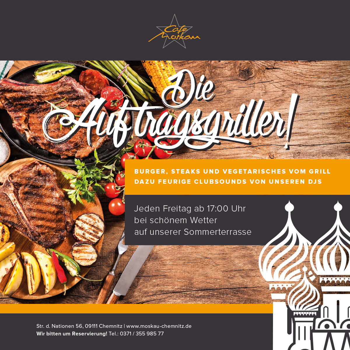 Die Auftragsgriller  Angebote Cafe Moskau